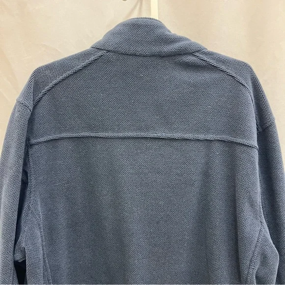 Gerry Weber Thermal Fleece Full Zip Heavy Knit Men's Navy Large Tall Jacket - Picture 9 of 10